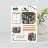 Bedrijf Wat een jaar in de Vakantiekaart van de Re Feestdagenkaart (Staand voorkant)