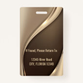 Bedrijf Werknemer Titel Naam Foto-ID Badge (Achterkant)