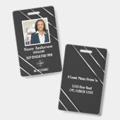 Bedrijf Werknemer Titel Naam Foto-ID Badge (Voor- en achterkant)