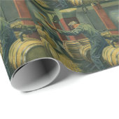 bedrijf, wijn die kurkwijn maakt cadeaupapier (Rol Hoek)