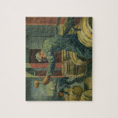 bedrijf, wijn die kurkwijn maakt legpuzzel (Verticaal)