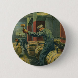 bedrijf, wijn die kurkwijn maakt ronde button 5,7 cm