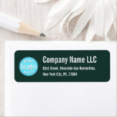 Bedrijf Zakelijk Logo Forest Green Retouradres Etiket (Insitu)