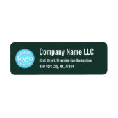 Bedrijf Zakelijk Logo Forest Green Retouradres Etiket (Voorkant)