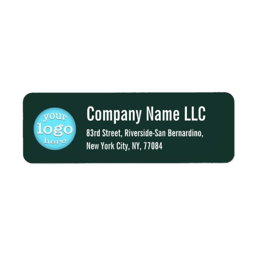 Bedrijf Zakelijk Logo Forest Green Retouradres Etiket (Voorkant)
