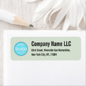 Bedrijf Zakelijk Logo Sage Green Retour Adres Etiket (Insitu)