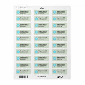 Bedrijf Zakelijk Logo Sage Green Retour Adres Etiket (Full Sheet)
