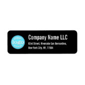 Bedrijf Zakelijk Logo zwart-wit retouradres Etiket (Voorkant)