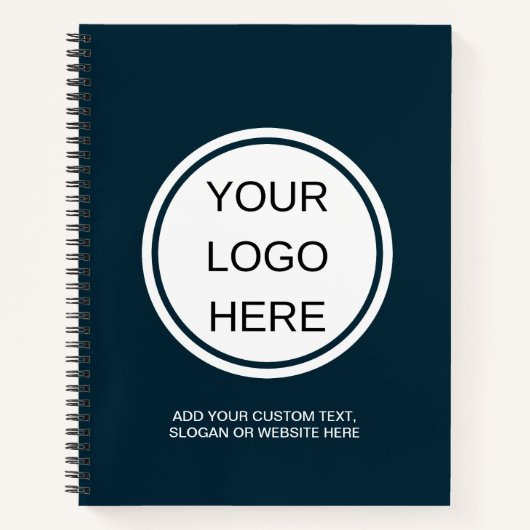 Bedrijf Zakelijke Logo Moderne Marineblauw Marketi Notitieboek (Voorkant)