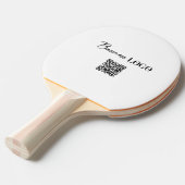 Bedrijf Zakelijke Logo & QR Code Tafeltennis Tafeltennisbatje (Voorkant Gekanteld)