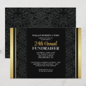 Bedrijf Zakelijke Veiling Bedrijf Gala Fundraiser Kaart (Voorkant / Achterkant)