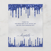 BEDRIJF zilverblauw glitter dank u (Achterkant)