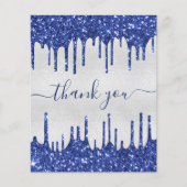 BEDRIJF zilverblauw glitter dank u (Voorkant)