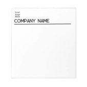 Bedrijf Zwart-wit Bedrijfsnaam en Logo Notitieblok (Voorkant)