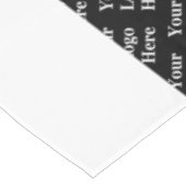 Bedrijf Zwart-wit Logo Patroon Bedrijfsnaam Tafelkleed (Gekanteld)