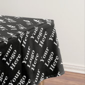 Bedrijf Zwart-wit Logo Patroon Bedrijfsnaam Tafelkleed (Voorbeeld)
