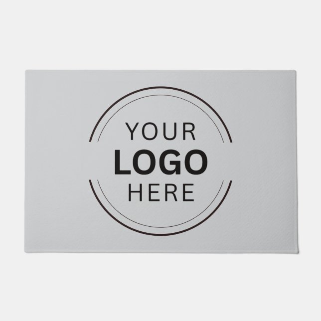 Bedrijf - Zwarte Moderne Logo voor bedrijven Deurmat (Voorkant)