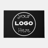 Bedrijf - Zwarte Moderne Logo voor bedrijven Deurmat (Voorkant)