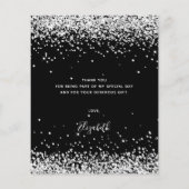 BEDRIJF zwarte zilverglitter bedankt (Achterkant)