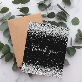 BEDRIJF zwarte zilverglitter bedankt
