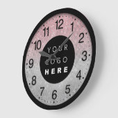 Bedrijfminimalisme Aangepast Logo grijs Roos Grote Klok (Hoek)