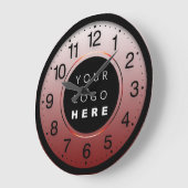 Bedrijfminimalisme bruin koper aangepaste Logo Grote Klok (Hoek)