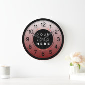 Bedrijfminimalisme bruin koper aangepaste Logo Grote Klok (Huis)