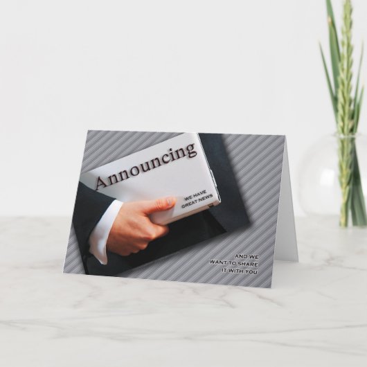 Bedrijfs Aankondiging in Zwart-wit (Voorkant)