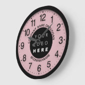 Bedrijfs Abstract Roos Pastel SPA Naam Slogan Grote Klok (Hoek)