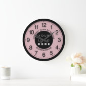 Bedrijfs Abstract Roos Pastel SPA Naam Slogan Grote Klok (Huis)