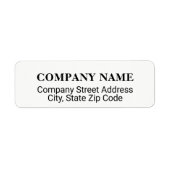 bedrijfs adresetiket met co-naam etiket (Voorkant)