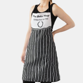 Bedrijfs Apron Jouw tekst & Logo Stripes Schort