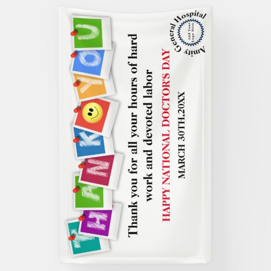 Bedrijfs Artsen Dag Dank u Spandoek (Verticaal)