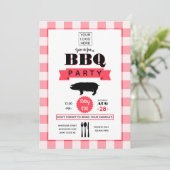 Bedrijfs Barbecue voegt logo Uitnodiging toe (Staand voorkant)