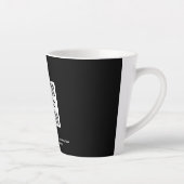 Bedrijfs Bedrijf Logo minimalistisch zwart Latte Mok (Rechts)