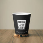 Bedrijfs Bedrijf Logo minimalistisch zwart Latte Mok<br><div class="desc">Een eenvoudige douane zwarte bedrijfs sjabloon in een moderne minimalistische stijl die gemakkelijk met uw bedrijfs logo en tekst kan worden bijgewerkt. Ontworpen met een vierkant afbeelding van het logo (3000 x 3000 px), kunt u aanpassen door de tekst en het afbeelding te veranderen gebruikend de verstrekte gebieden, of de...</div>
