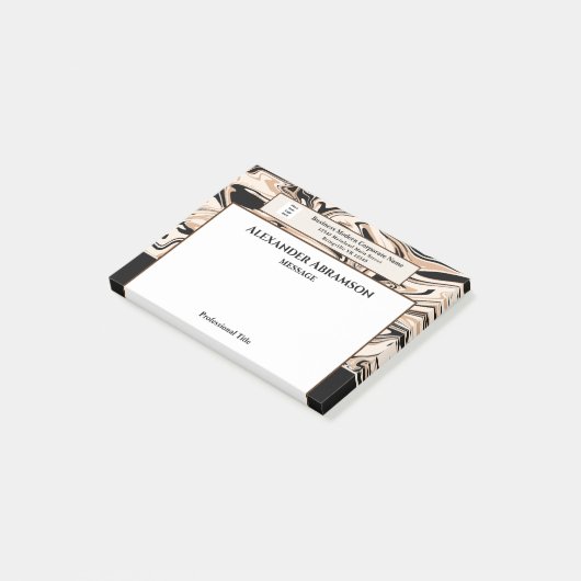 Bedrijfs Bedrijfs Bedrijfsnaam Aangepaste Logo Post-it® Notes (Schuin)