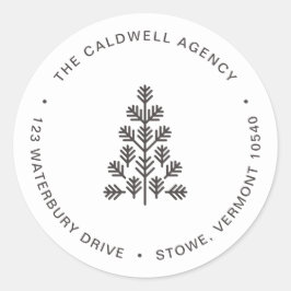 Bedrijfs Bedrijfs BedrijfsVakantie Bruin Adres Eti Ronde Sticker