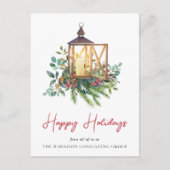 Bedrijfs Bedrijfs de Waterverf van de Kerstmis van Feestdagenkaart (Voorkant)