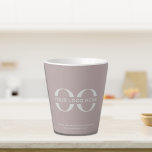 Bedrijfs Bedrijfs Kleine Onderneming van de Logo Latte Mok<br><div class="desc">Een eenvoudig douane stoffige roos en bedrijfs sjabloon in een moderne minimalistische stijl die gemakkelijk met uw bedrijfs logo en tekst kan worden bijgewerkt. Ontworpen met een horizontaal afbeelding van de banner van de logo (2560 x 1440 px), kunt u aanpassen door de tekst en het afbeelding te veranderen gebruikend...</div>