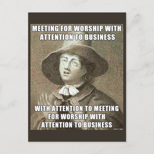 Bedrijfs Briefkaart van de Vergadering (Voorkant)