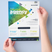 Bedrijfs brochure en ontwerp van het Poster (Hand)