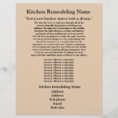 Bedrijfs brochure voor keuken Remodeler2 (Achterkant)