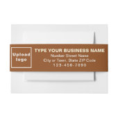 Bedrijfs bruin landschapsformaat uitnodigingen wikkel (Voorkant Voorbeeld)