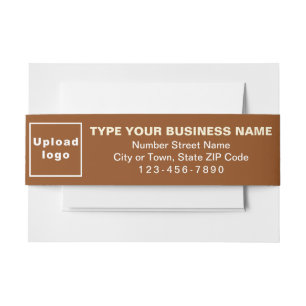 Bedrijfs bruin landschapsformaat uitnodigingen wikkel