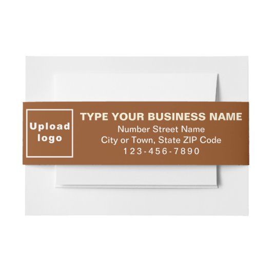 Bedrijfs bruin landschapsformaat uitnodigingen wikkel (Voorkant Voorbeeld)