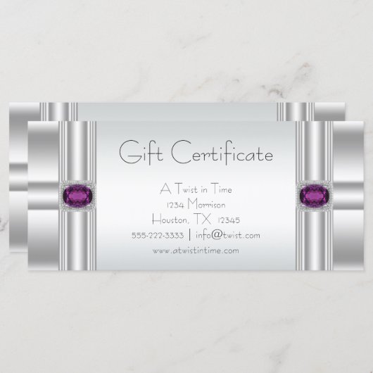 Bedrijfs Cadeaubon Cadeaubont Kaarten (Voorkant / Achterkant)