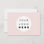 Bedrijfs Cadeaucertificaat eenvoudig Logo roze Wit (Achterkant)