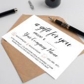 Bedrijfs Cadeaucertificaat Eenvoudig Logo Sociaal