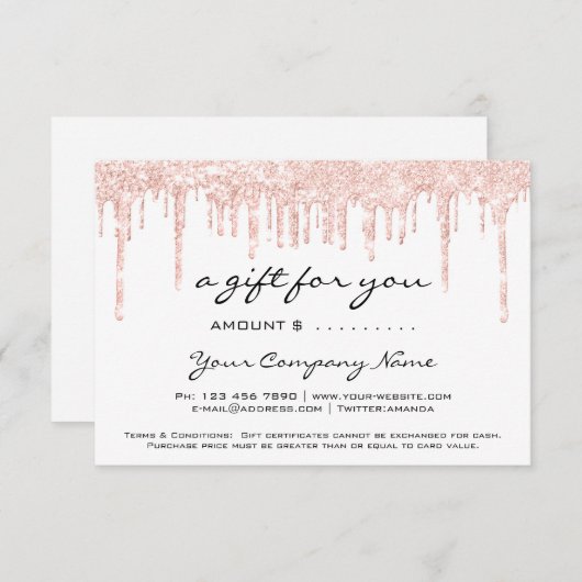 Bedrijfs Cadeaucertificaat Eenvoudig Moderne aandr (Voorkant / Achterkant)